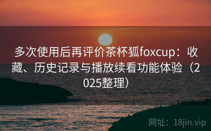 多次使用后再评价茶杯狐foxcup：收藏、历史记录与播放续看功能体验（2025整理）  第2张