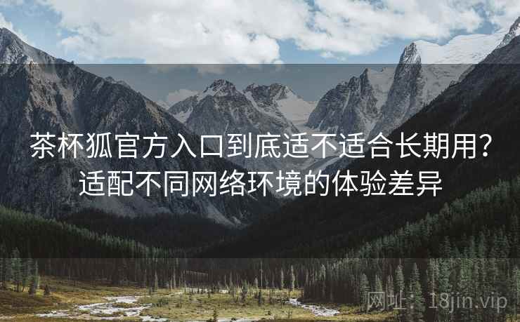 茶杯狐官方入口到底适不适合长期用?适配不同网络环境的体验差异 第2张 茶杯狐官方入口到底适不适合长期用?适配不同网络环境的体验差异 第2张